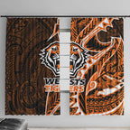 Wests Tigers Window Curtain Polynesian Tribal Tattoo Pacific Sport Art