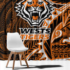 Wests Tigers Window Curtain Polynesian Tribal Tattoo Pacific Sport Art