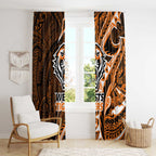 Wests Tigers Window Curtain Polynesian Tribal Tattoo Pacific Sport Art