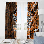 Wests Tigers Window Curtain Polynesian Tribal Tattoo Pacific Sport Art