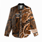 Wests Tigers Women Casual Shirt Polynesian Tribal Tattoo Pacific Sport Art