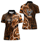 Wests Tigers Women Polo Shirt Polynesian Tribal Tattoo Pacific Sport Art