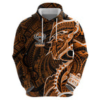 Wests Tigers Zip Hoodie Polynesian Tribal Tattoo Pacific Sport Art