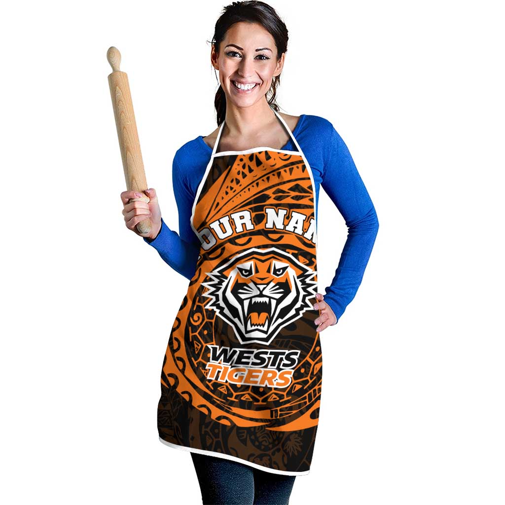 Personalized Wests Tigers Apron Polynesian Tribal Chest and Sleeve Tattoo