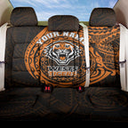 Personalized Wests Tigers Back Car Seat Cover Polynesian Tribal Chest and Sleeve Tattoo