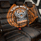 Personalized Wests Tigers Back Car Seat Cover Polynesian Tribal Chest and Sleeve Tattoo