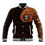 Personalized Wests Tigers Baseball Jacket Polynesian Tribal Chest and Sleeve Tattoo