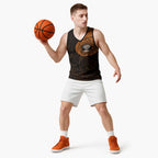 Personalized Wests Tigers Basketball Jersey Polynesian Tribal Chest and Sleeve Tattoo