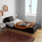 Personalized Wests Tigers Bedding Set Polynesian Tribal Chest and Sleeve Tattoo
