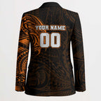 Personalized Wests Tigers Blazer Polynesian Tribal Chest and Sleeve Tattoo