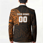 Personalized Wests Tigers Blazer Polynesian Tribal Chest and Sleeve Tattoo