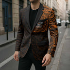 Personalized Wests Tigers Blazer Polynesian Tribal Chest and Sleeve Tattoo