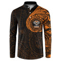 Personalized Wests Tigers Button Sweatshirt Polynesian Tribal Chest and Sleeve Tattoo