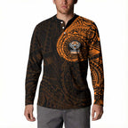 Personalized Wests Tigers Button Sweatshirt Polynesian Tribal Chest and Sleeve Tattoo