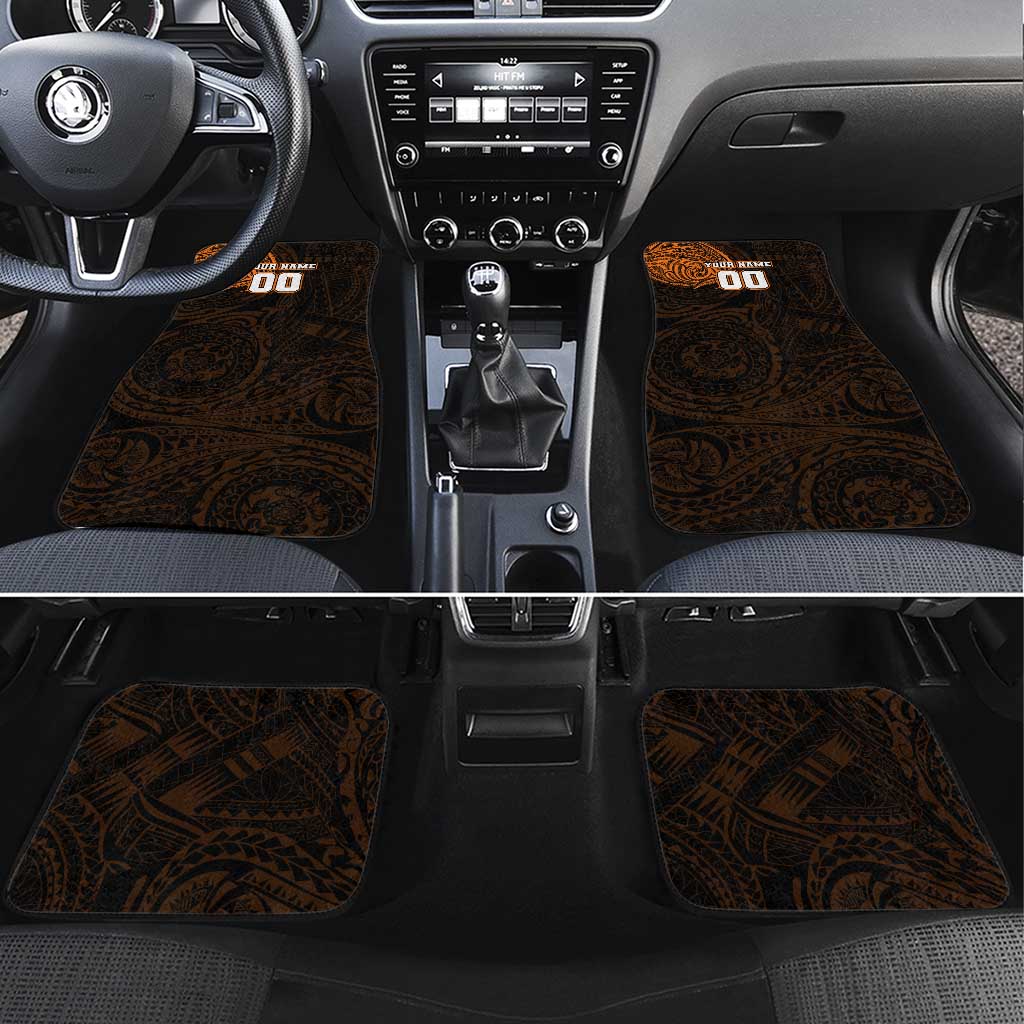 Personalized Wests Tigers Car Mats Polynesian Tribal Chest and Sleeve Tattoo