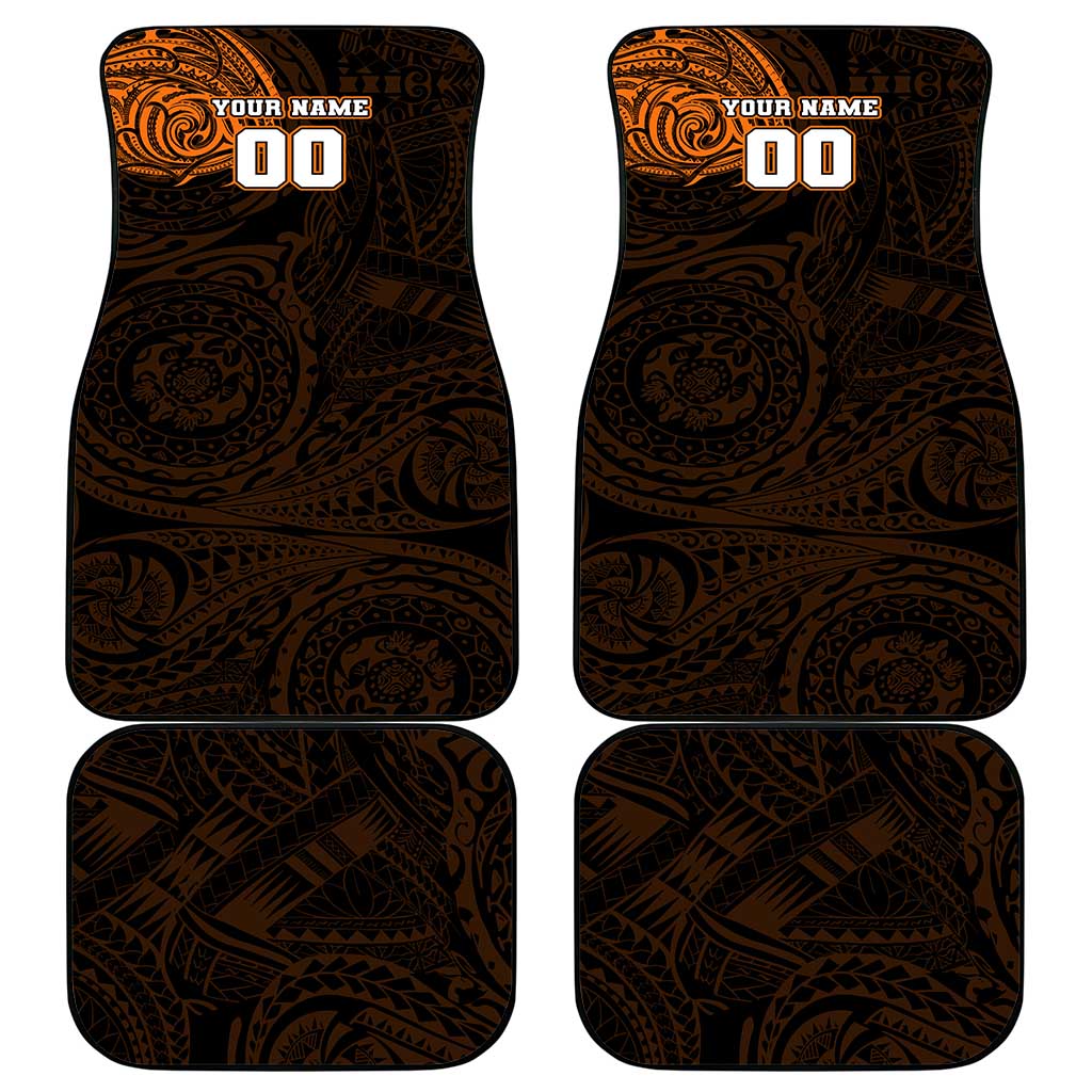 Personalized Wests Tigers Car Mats Polynesian Tribal Chest and Sleeve Tattoo