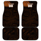 Personalized Wests Tigers Car Mats Polynesian Tribal Chest and Sleeve Tattoo