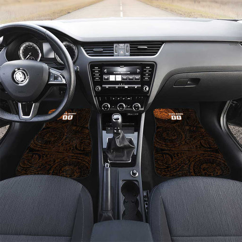 Personalized Wests Tigers Car Mats Polynesian Tribal Chest and Sleeve Tattoo