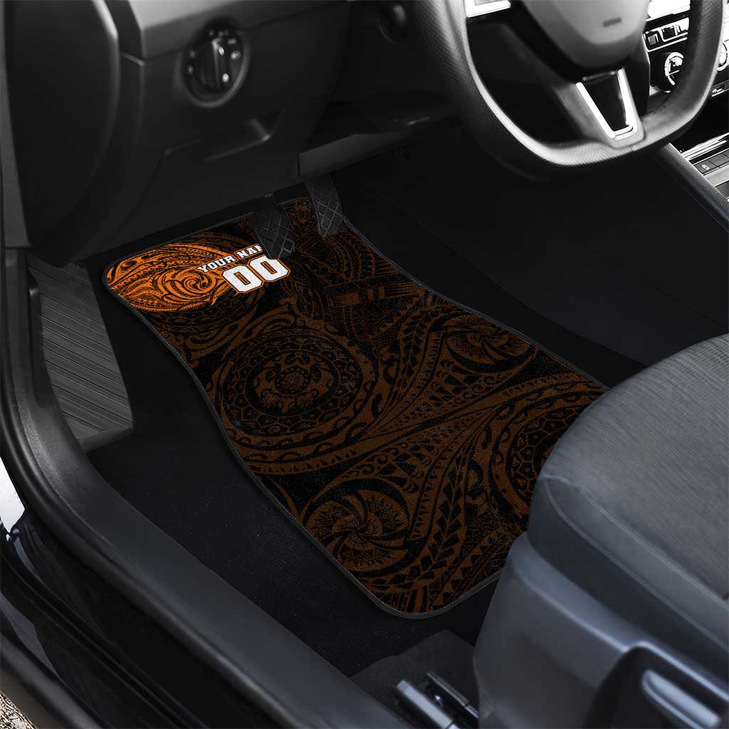 Personalized Wests Tigers Car Mats Polynesian Tribal Chest and Sleeve Tattoo