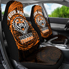 Personalized Wests Tigers Car Seat Cover Polynesian Tribal Chest and Sleeve Tattoo