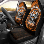 Personalized Wests Tigers Car Seat Cover Polynesian Tribal Chest and Sleeve Tattoo