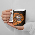 Personalized Wests Tigers Ceramic Mug Polynesian Tribal Chest and Sleeve Tattoo