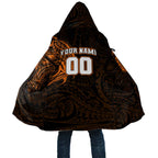 Personalized Wests Tigers Cloak Polynesian Tribal Chest and Sleeve Tattoo
