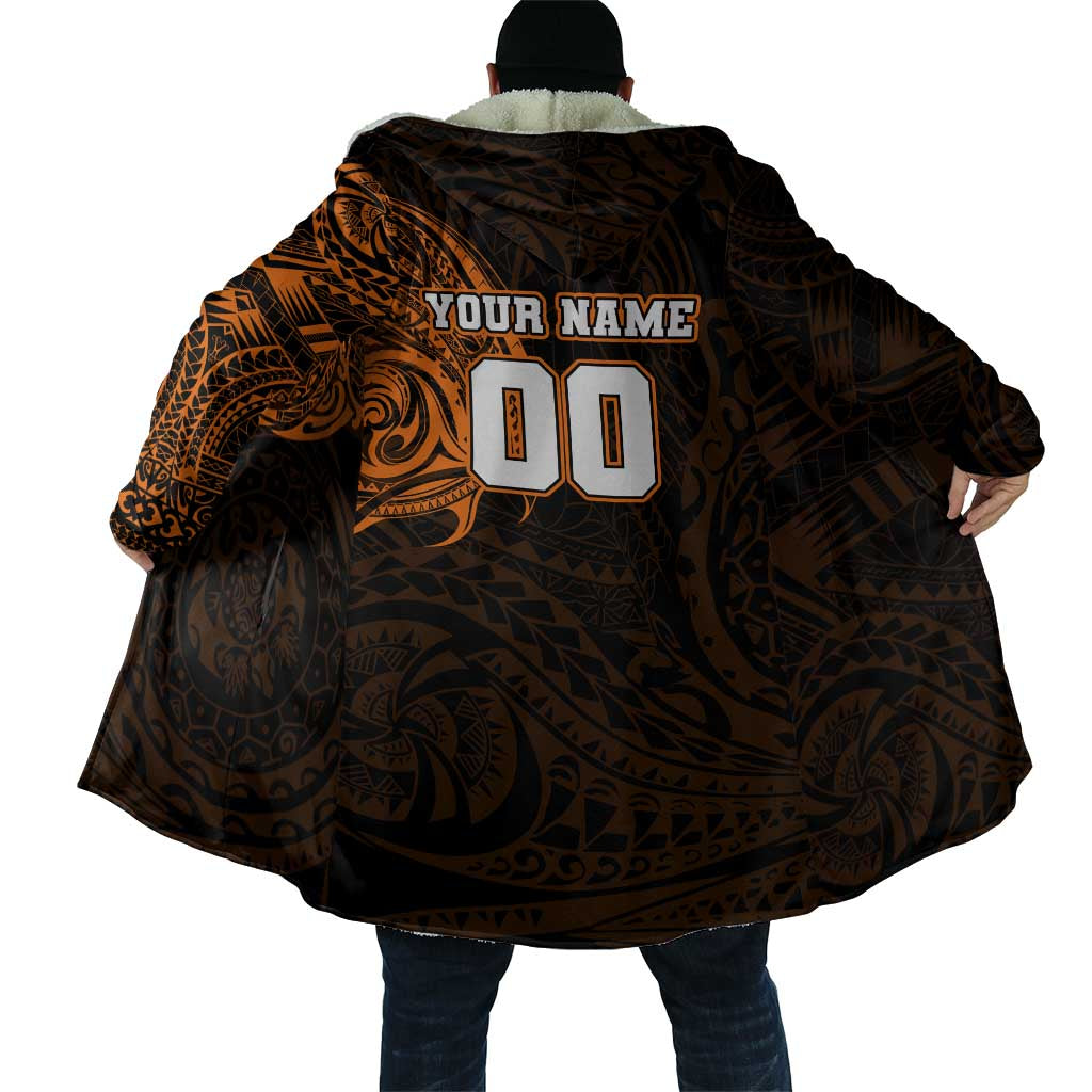 Personalized Wests Tigers Cloak Polynesian Tribal Chest and Sleeve Tattoo