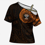 Personalized Wests Tigers Cross Shoulder Shirt Polynesian Tribal Chest and Sleeve Tattoo