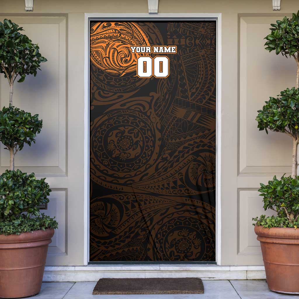 Personalized Wests Tigers Door Cover Polynesian Tribal Chest and Sleeve Tattoo