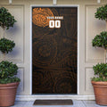 Personalized Wests Tigers Door Cover Polynesian Tribal Chest and Sleeve Tattoo