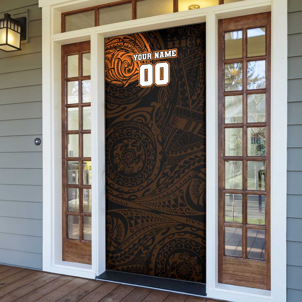 Personalized Wests Tigers Door Cover Polynesian Tribal Chest and Sleeve Tattoo