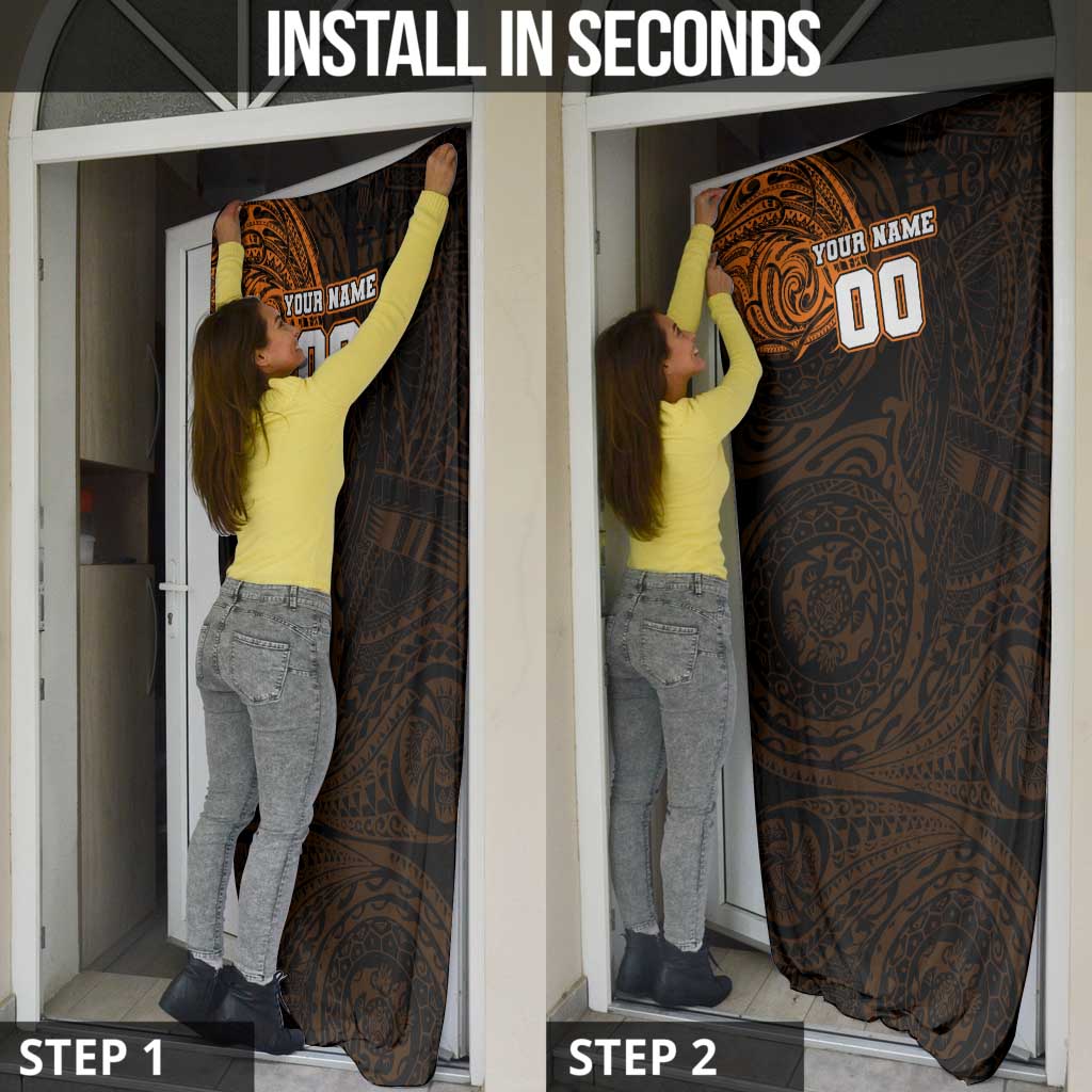 Personalized Wests Tigers Door Cover Polynesian Tribal Chest and Sleeve Tattoo