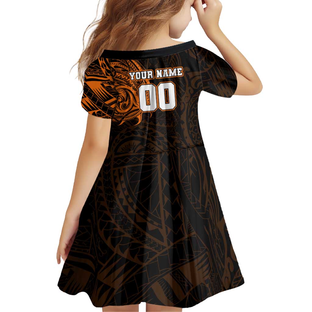 Personalized Wests Tigers Family Matching Off Shoulder Short Dress and Hawaiian Shirt Polynesian Tribal Chest and Sleeve Tattoo