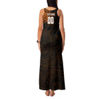 Personalized Wests Tigers Family Matching Tank Maxi Dress and Hawaiian Shirt Polynesian Tribal Chest and Sleeve Tattoo