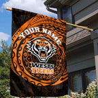 Personalized Wests Tigers Garden Flag Polynesian Tribal Chest and Sleeve Tattoo
