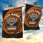 Personalized Wests Tigers Garden Flag Polynesian Tribal Chest and Sleeve Tattoo