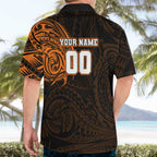 Personalized Wests Tigers Hawaiian Shirt Polynesian Tribal Chest and Sleeve Tattoo