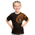 Personalized Wests Tigers Kid T Shirt Polynesian Tribal Chest and Sleeve Tattoo
