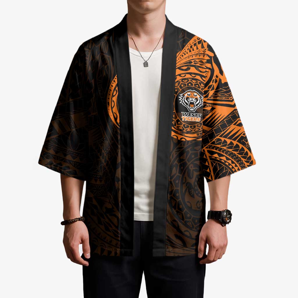 Personalized Wests Tigers Kimono Polynesian Tribal Chest and Sleeve Tattoo