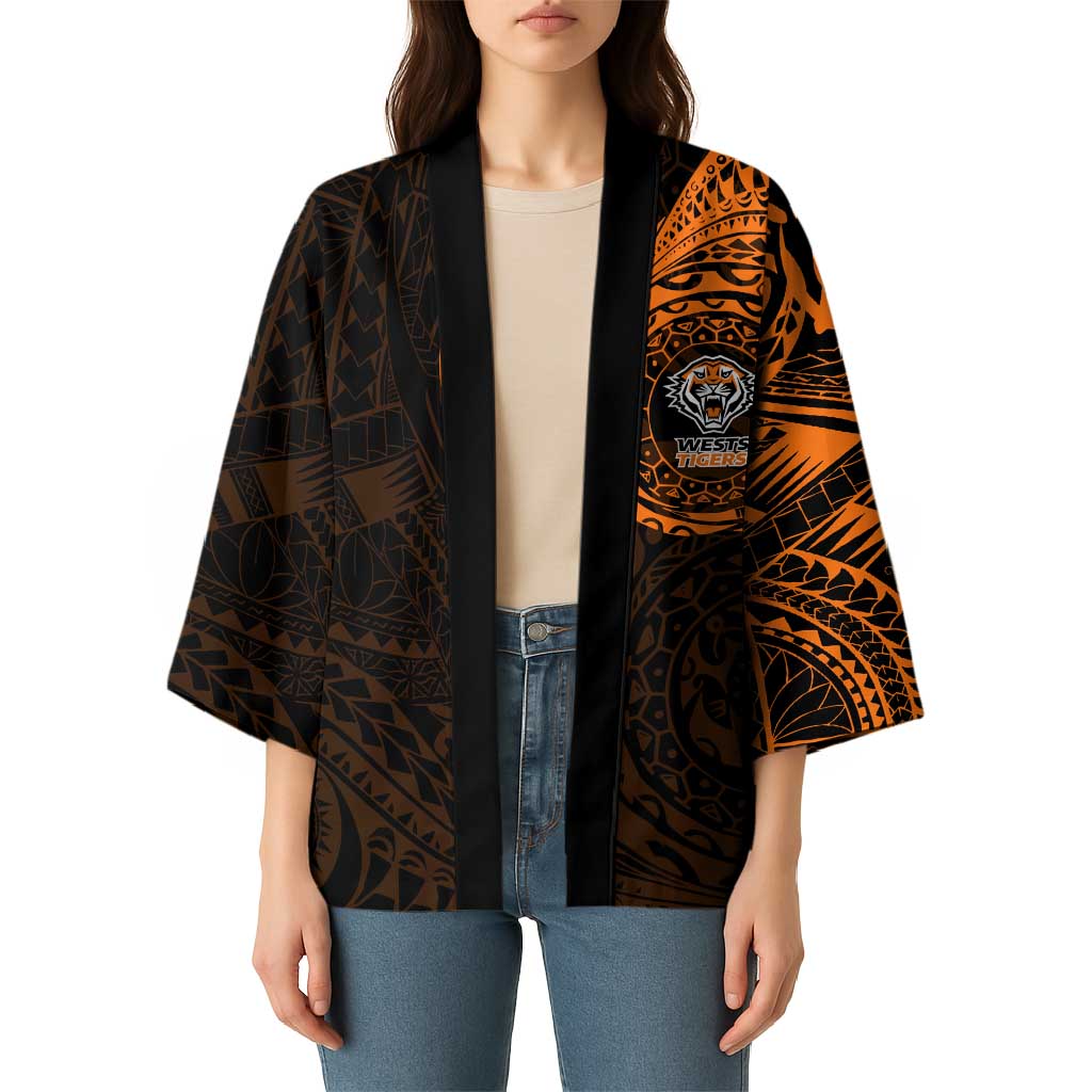 Personalized Wests Tigers Kimono Polynesian Tribal Chest and Sleeve Tattoo