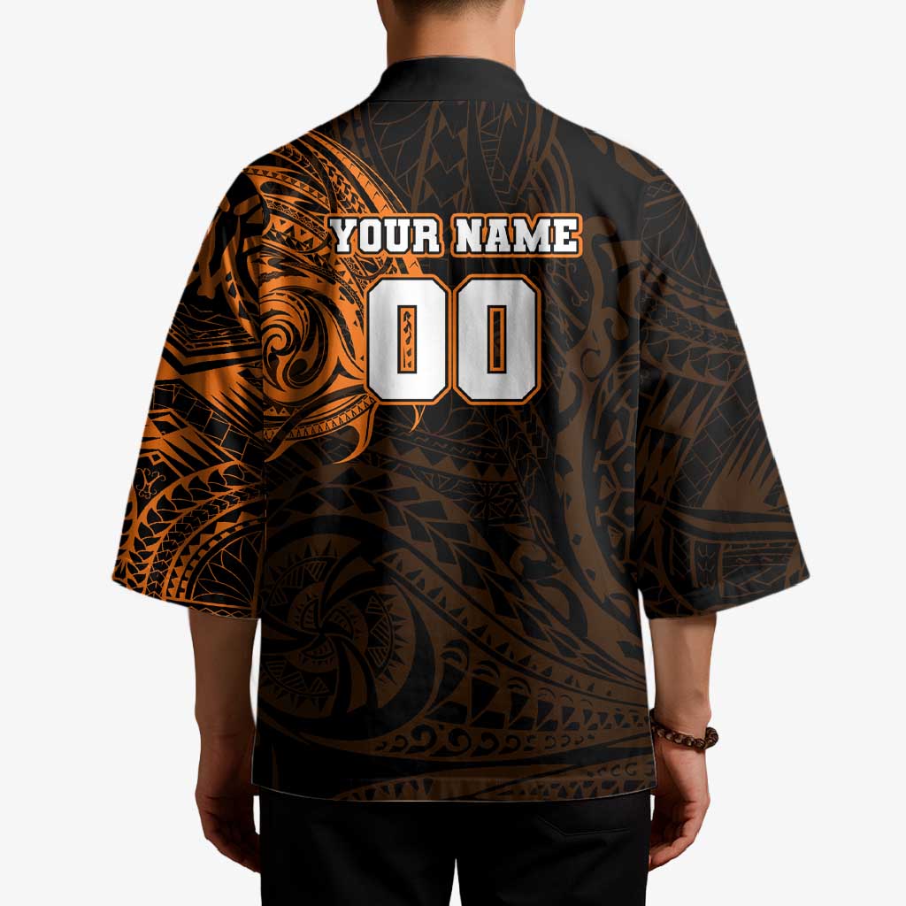 Personalized Wests Tigers Kimono Polynesian Tribal Chest and Sleeve Tattoo