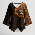 Personalized Wests Tigers Kimono Sleeve Blouse Polynesian Tribal Chest and Sleeve Tattoo
