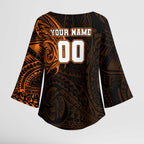 Personalized Wests Tigers Kimono Sleeve Blouse Polynesian Tribal Chest and Sleeve Tattoo