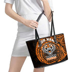 Personalized Wests Tigers Leather Tote Bag Polynesian Tribal Chest and Sleeve Tattoo