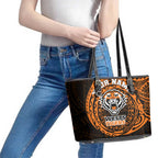 Personalized Wests Tigers Leather Tote Bag Polynesian Tribal Chest and Sleeve Tattoo