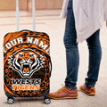 Personalized Wests Tigers Luggage Cover Polynesian Tribal Chest and Sleeve Tattoo