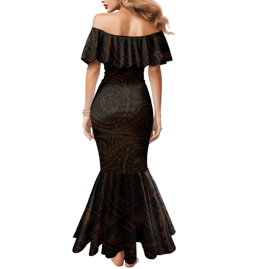 Personalized Wests Tigers Mermaid Dress Polynesian Tribal Chest and Sleeve Tattoo