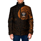 Personalized Wests Tigers Padded Jacket Polynesian Tribal Chest and Sleeve Tattoo