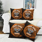 Personalized Wests Tigers Pillow Cover Polynesian Tribal Chest and Sleeve Tattoo